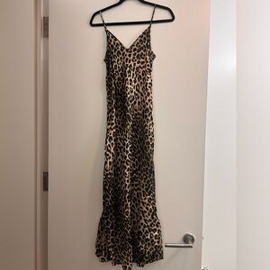 All Saints leopard slip dress